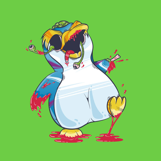 Zombie Penguin Art Print
