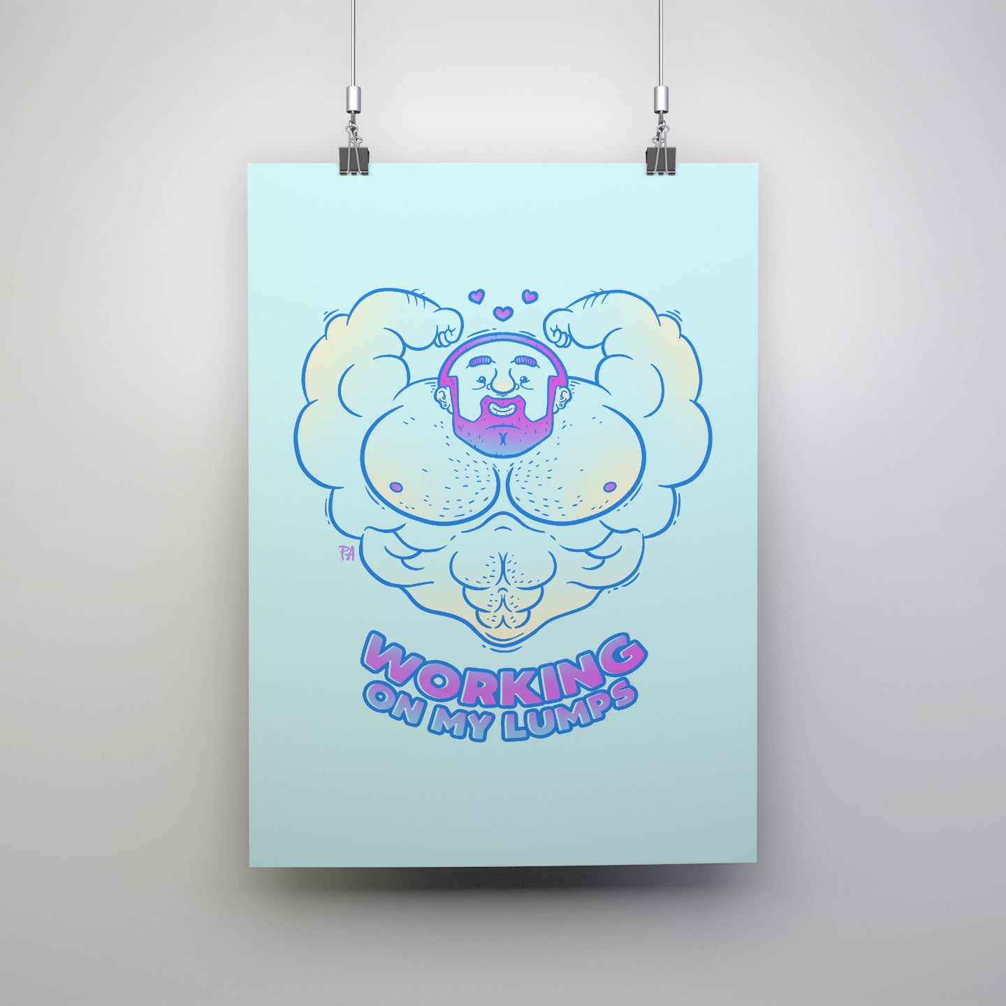 Working on my Lumps Art Print