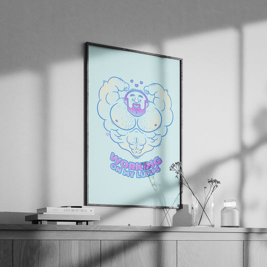 Working on my Lumps Art Print